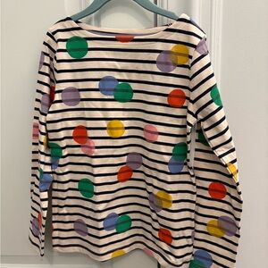 NWT Mini Boden Ella Breton Striped Kids Top Size 8-9